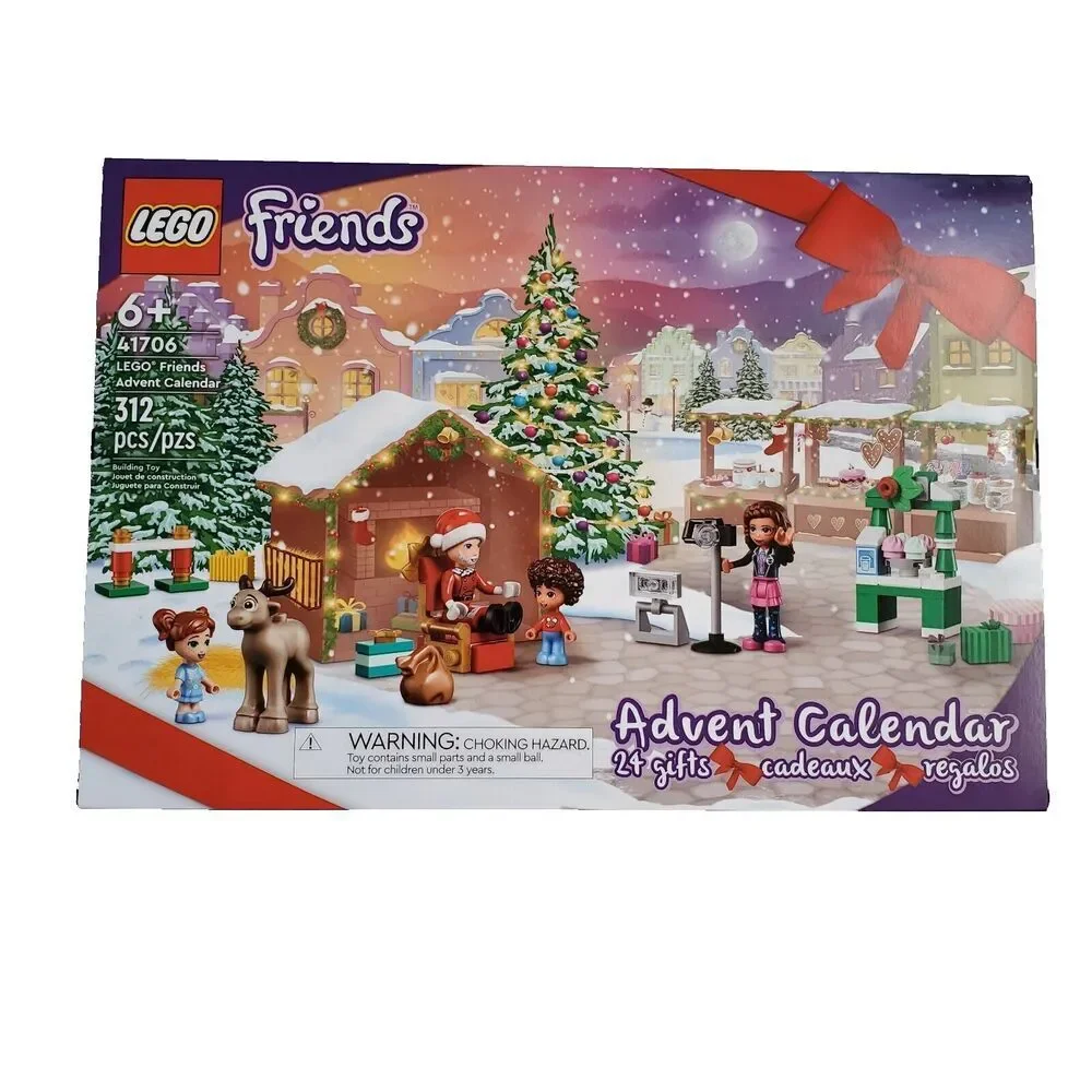 LEGO 41706 Friends Advent Calendar Christmas Holiday Building Kit 312pcs 24gifts